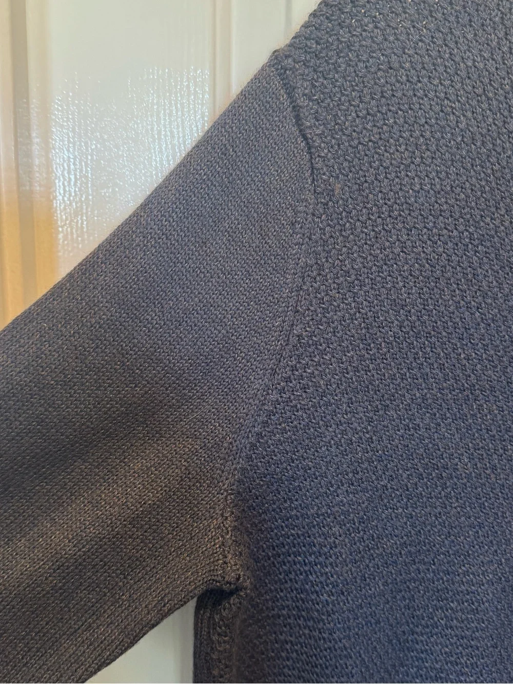 Mens Banana Republic Dark Gray Full-Zip Shawl Collar Sweater Size L